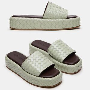 Steve Madden Beachy Quilted Pistachio Slide Sandal